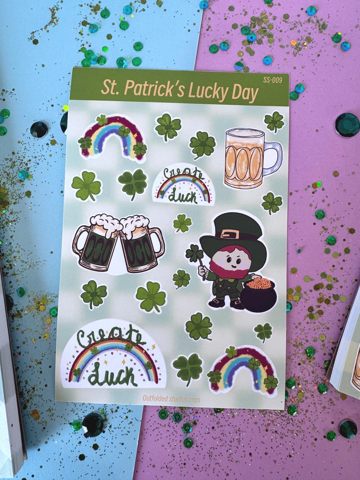St. Patrick’s Day Sticker Sheet | 20 Lucky Planner Stickers