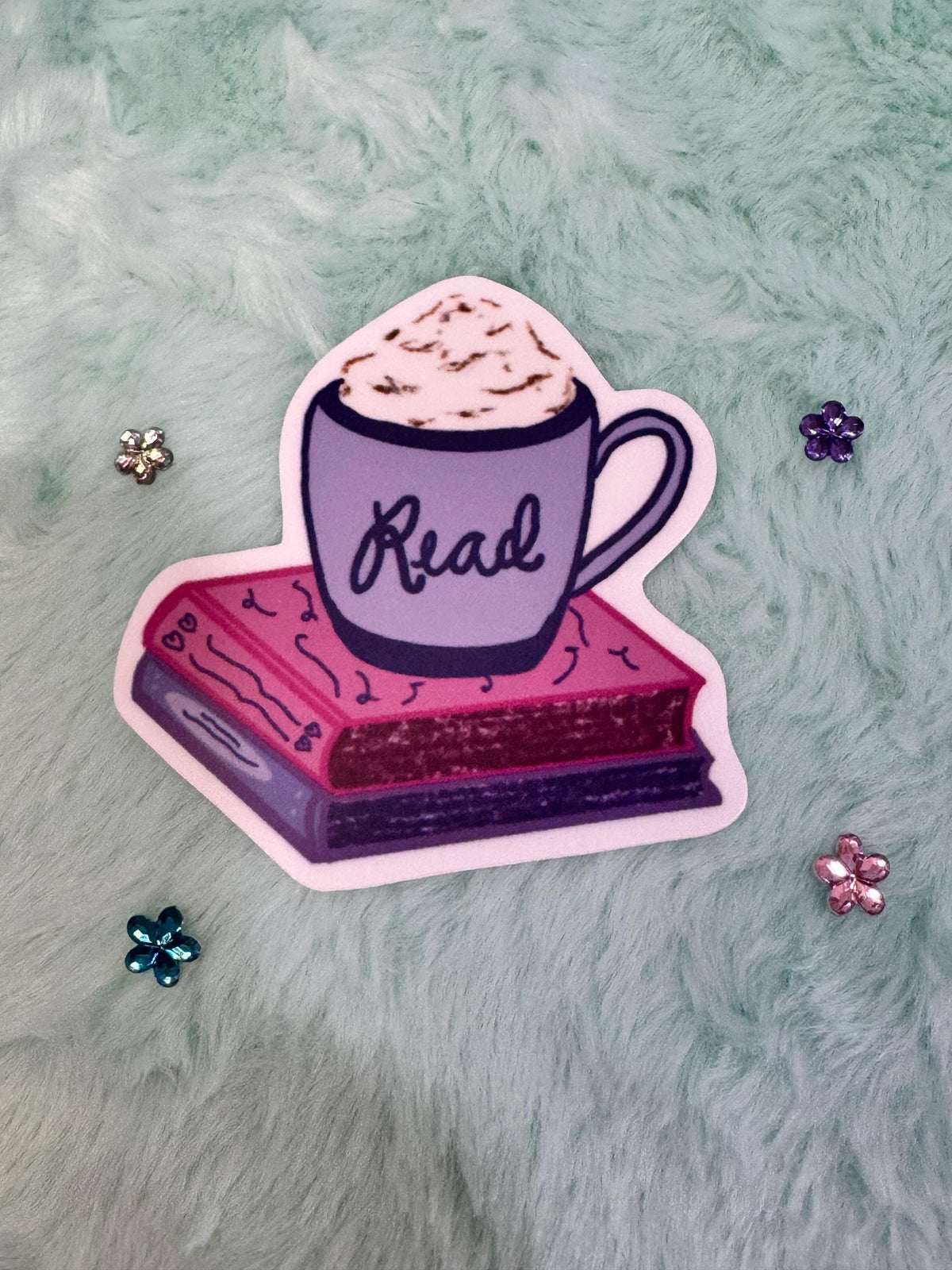 Read a Latte Sticker | Books & Coffee Vinyl Decal