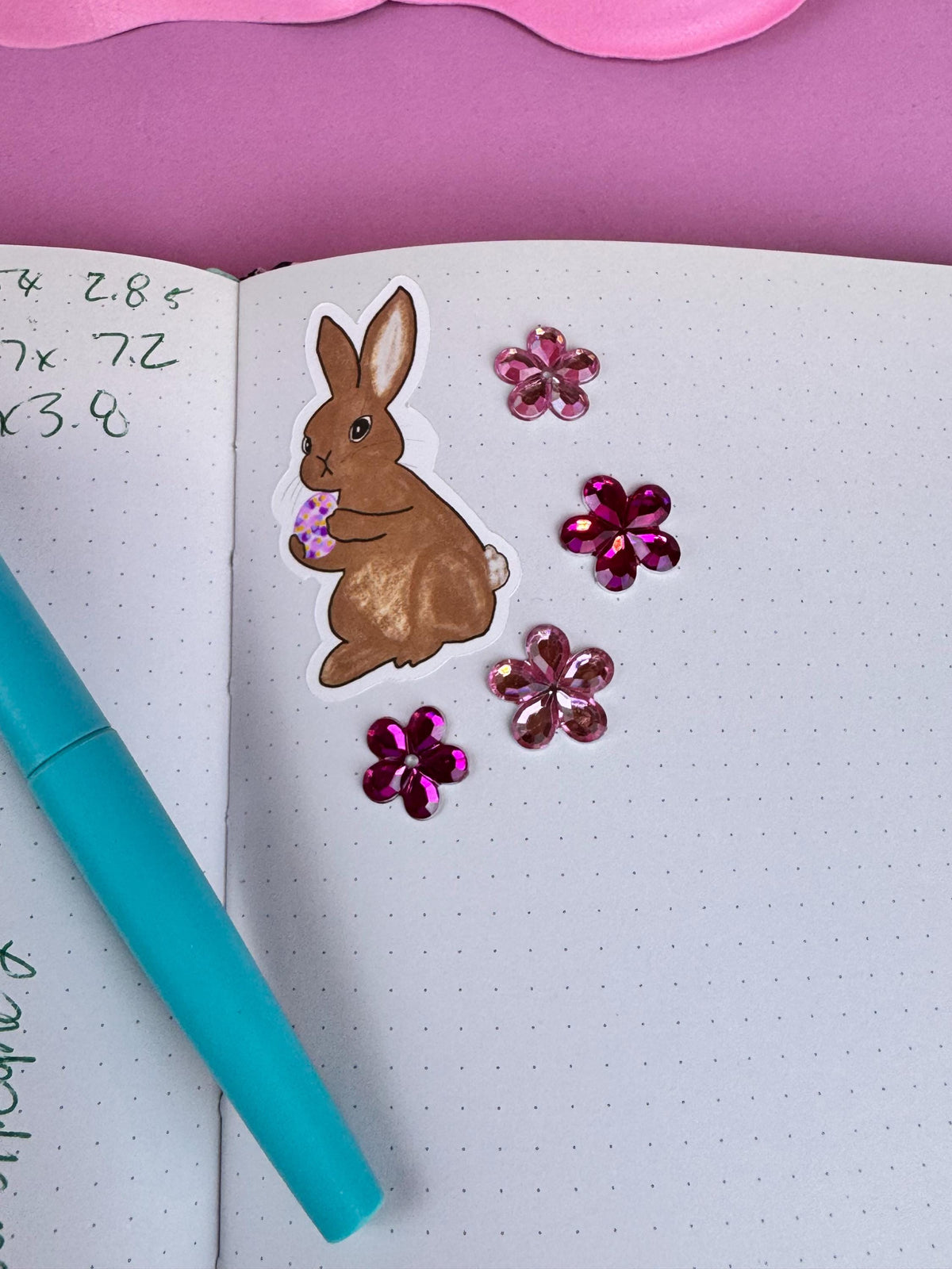 Easter Sticker, Bunny Rabbit, Spring Die Cut For Planners and Agendas