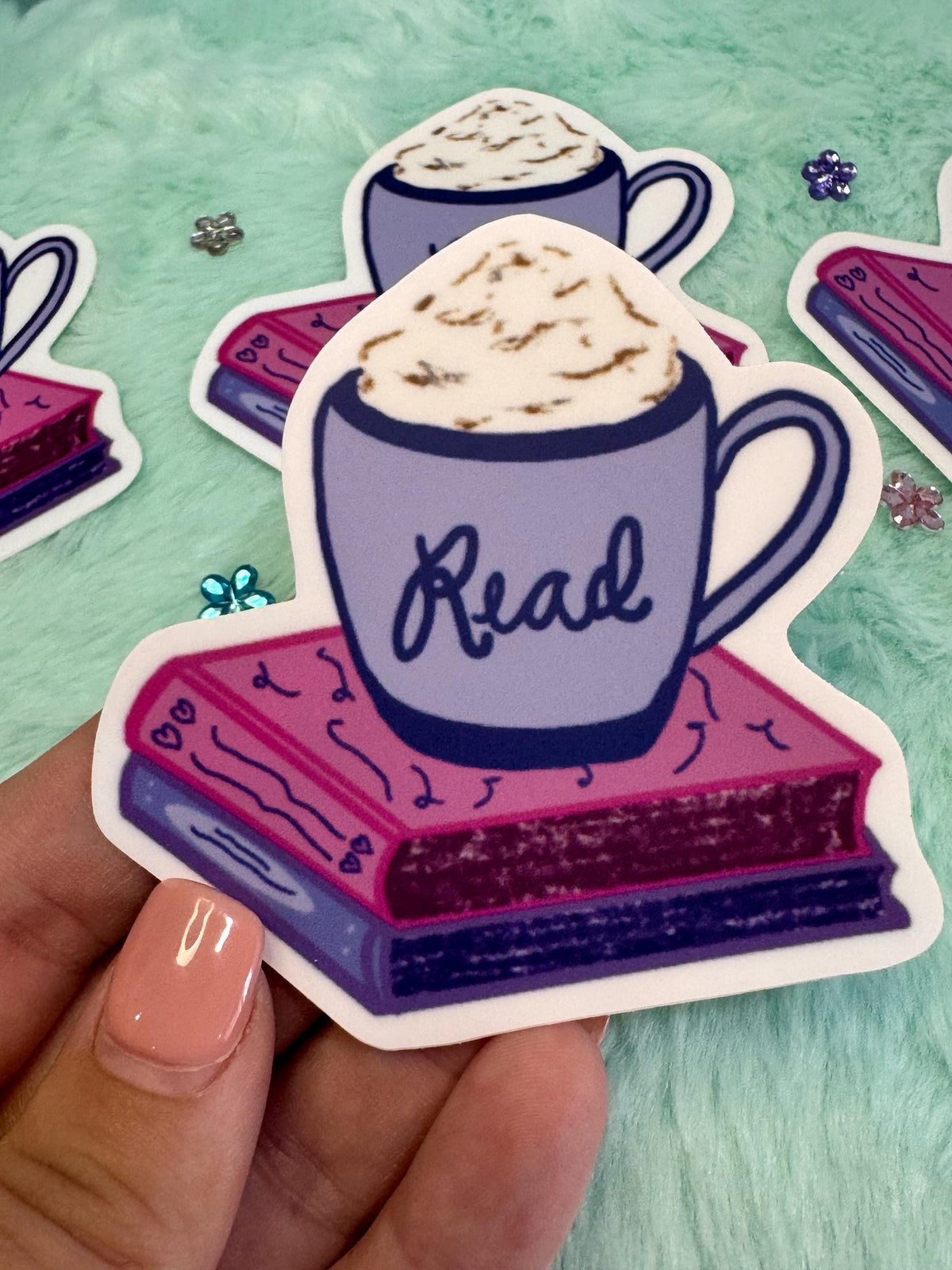 Read a Latte Sticker | Books & Coffee Vinyl Decal