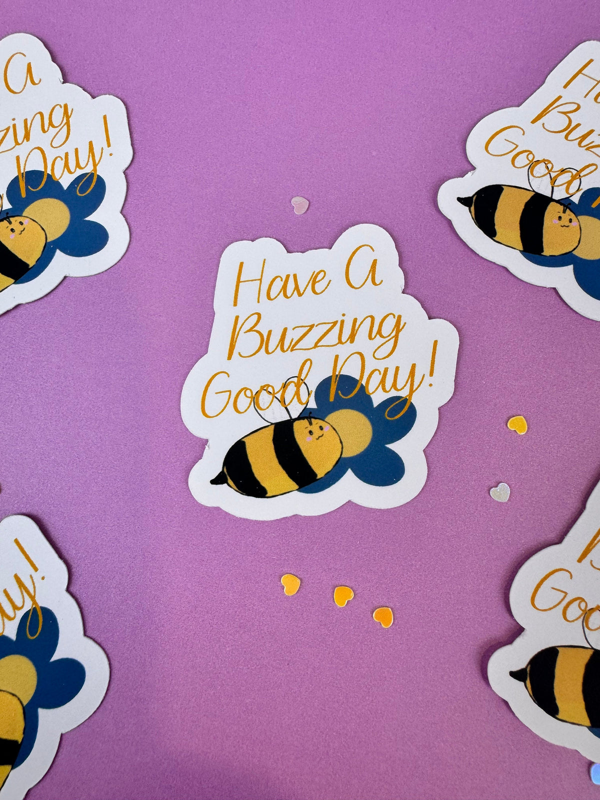 Have a Buzzing Good Day! Bumblebee Sticker | Matte