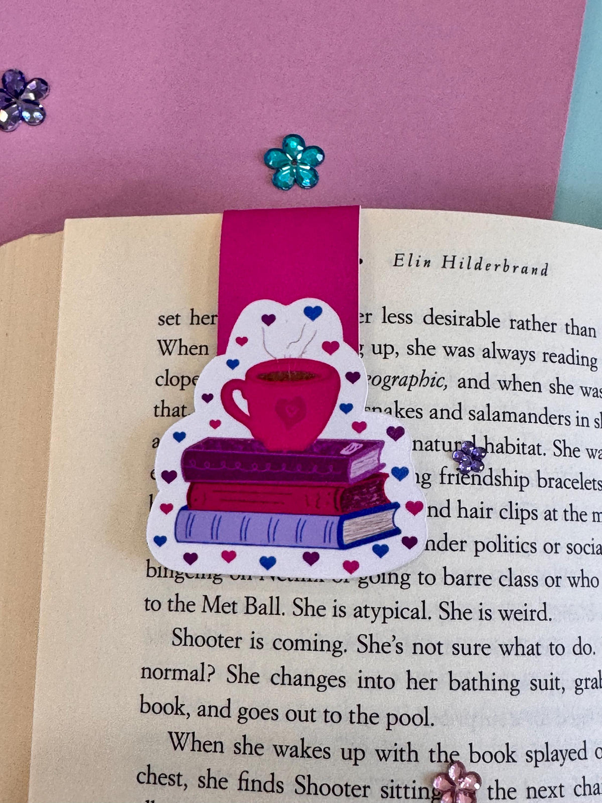 Coffee & Books Magnetic Bookmark – Gift for Readers