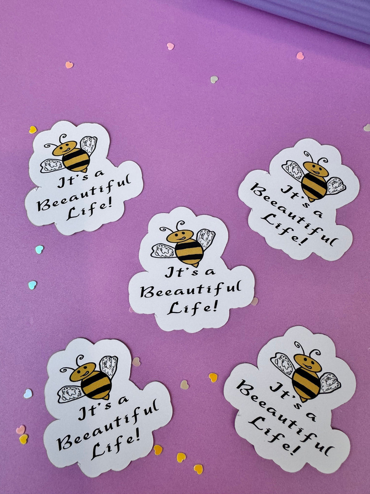 It’s a Beeautiful Life! Bumblebee Sticker | Matte