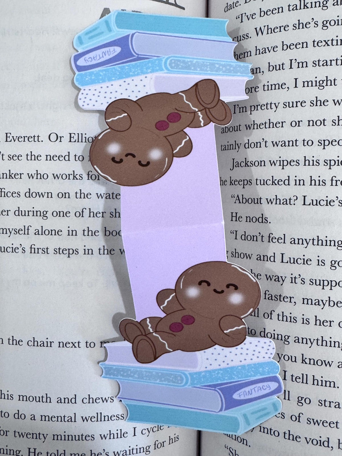 Gingerbread Man Magnetic Bookmark | Christmas Reader Gift
