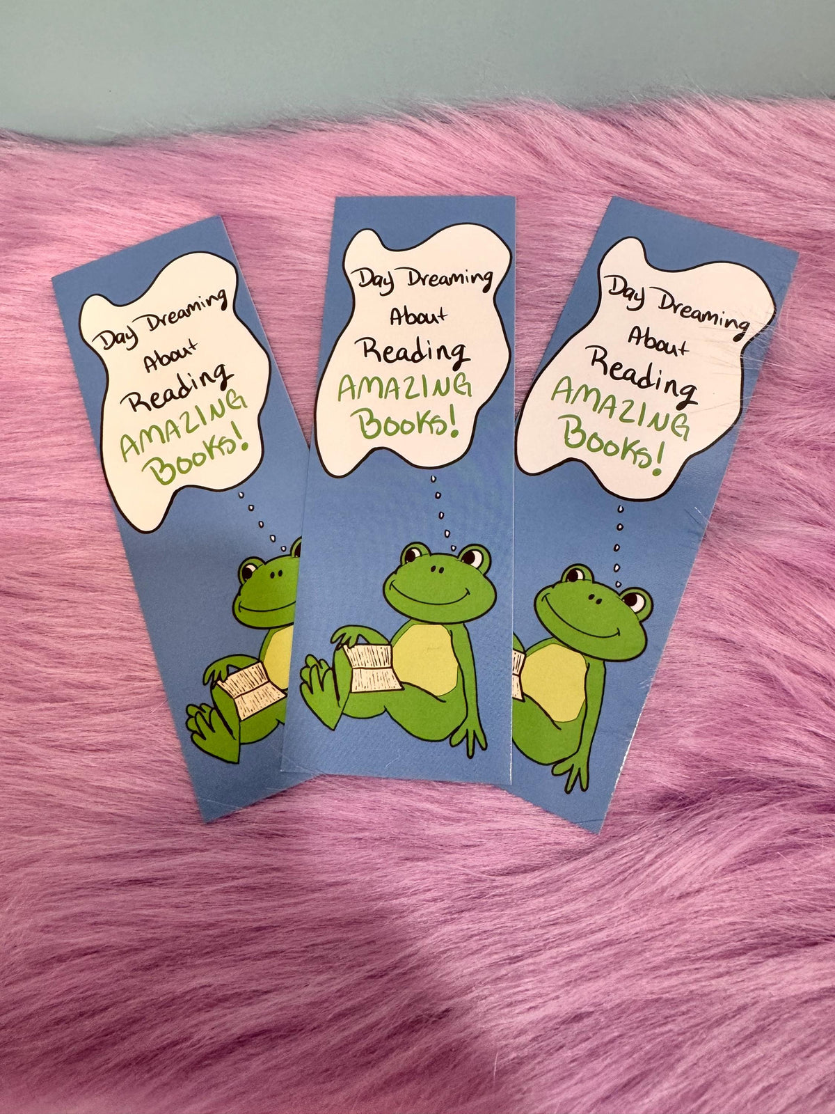 Frog Bookmark | Book Lover & Dreamer | Laminated 2 × 6