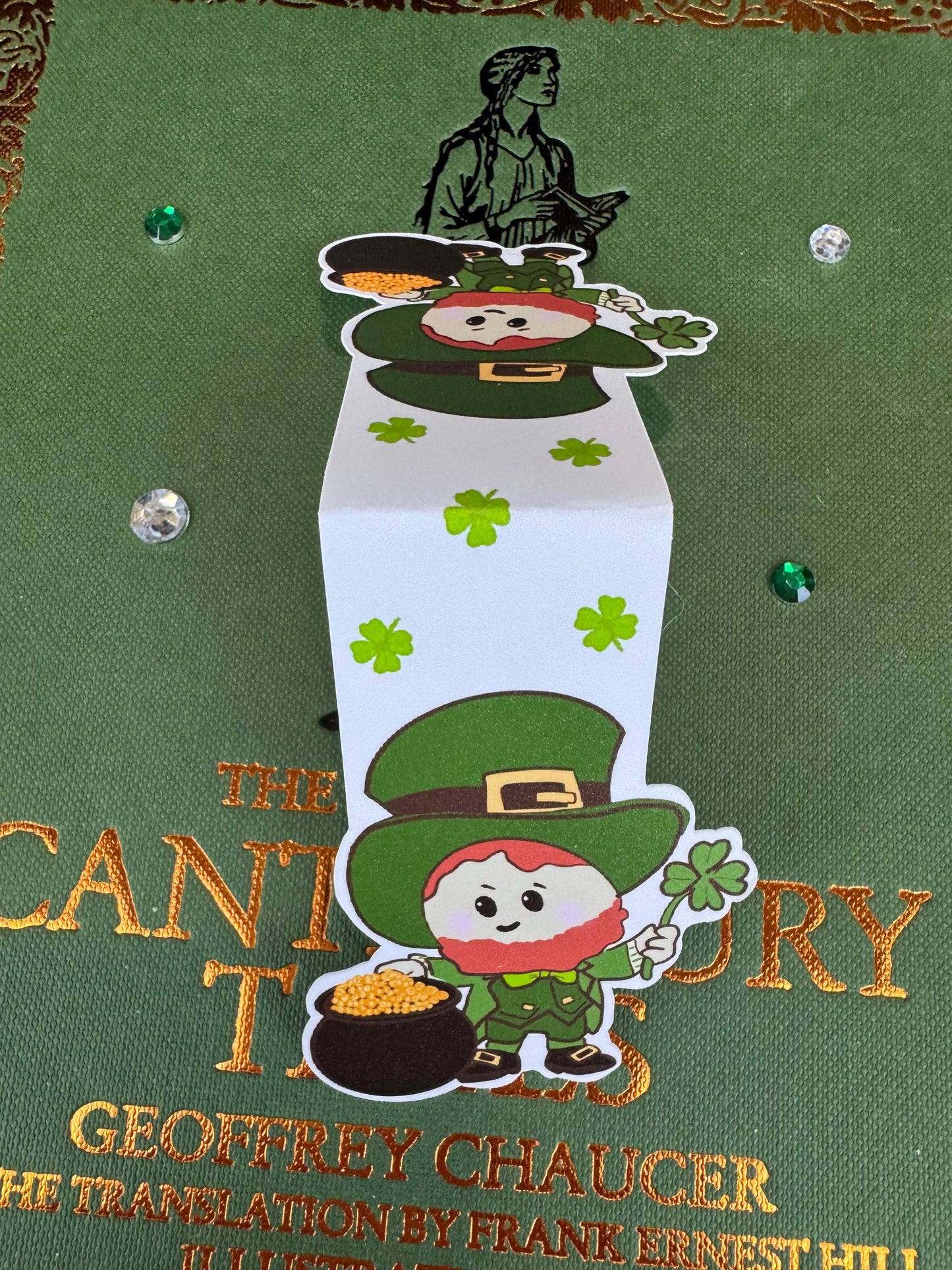 Luck Of The Irish Magnetic Bookmark - Leprechaun with his lucky pot of gold