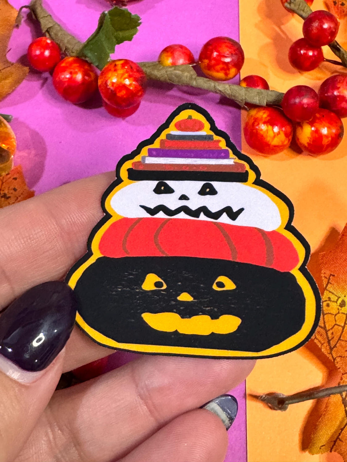 Book Lover Halloween Spooky Jack-O-Lantern Sticker