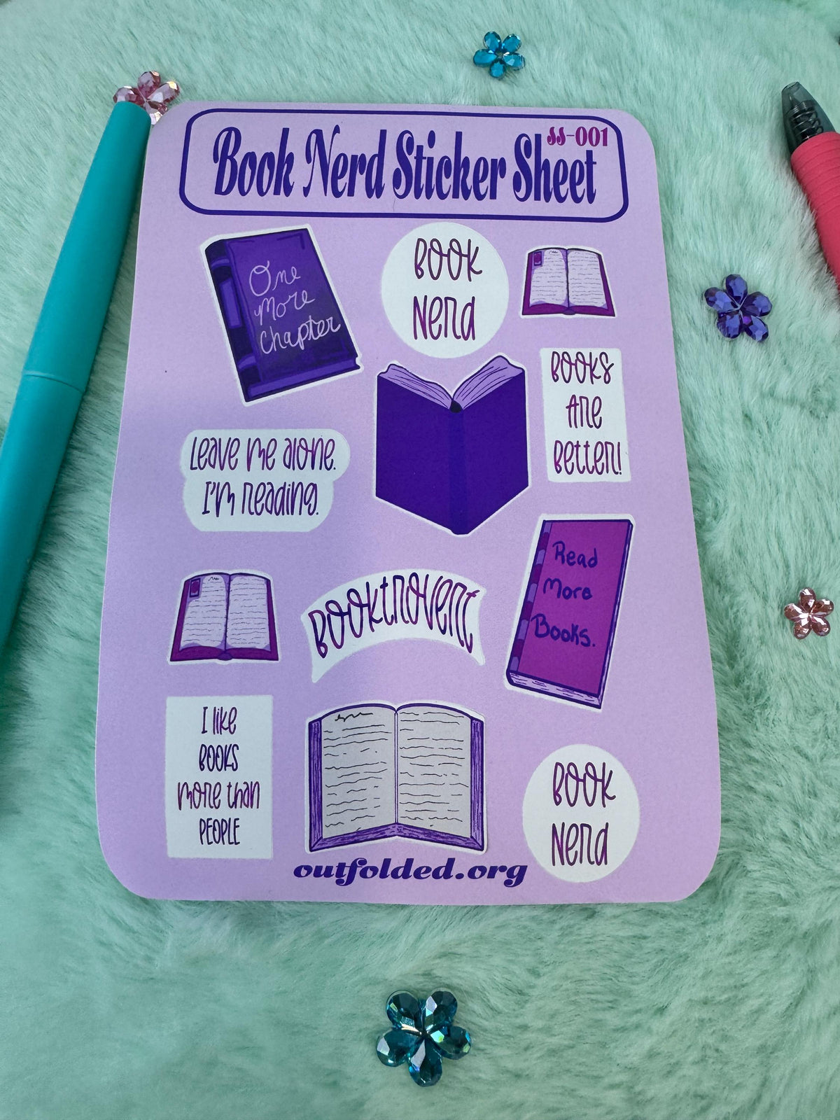 Book Lover Stickers: Pink & Purple Bookish Planner Stickers For Readers