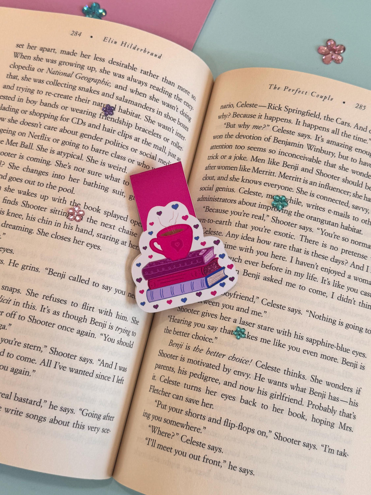 Coffee & Books Magnetic Bookmark – Gift for Readers