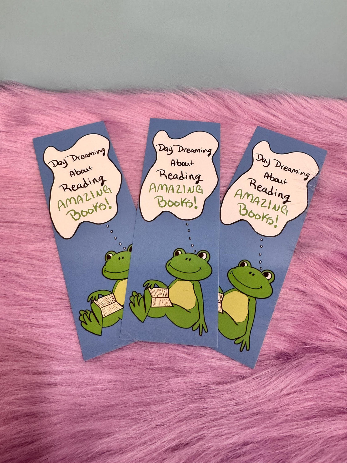 Frog Bookmark | Book Lover & Dreamer | Laminated 2 × 6