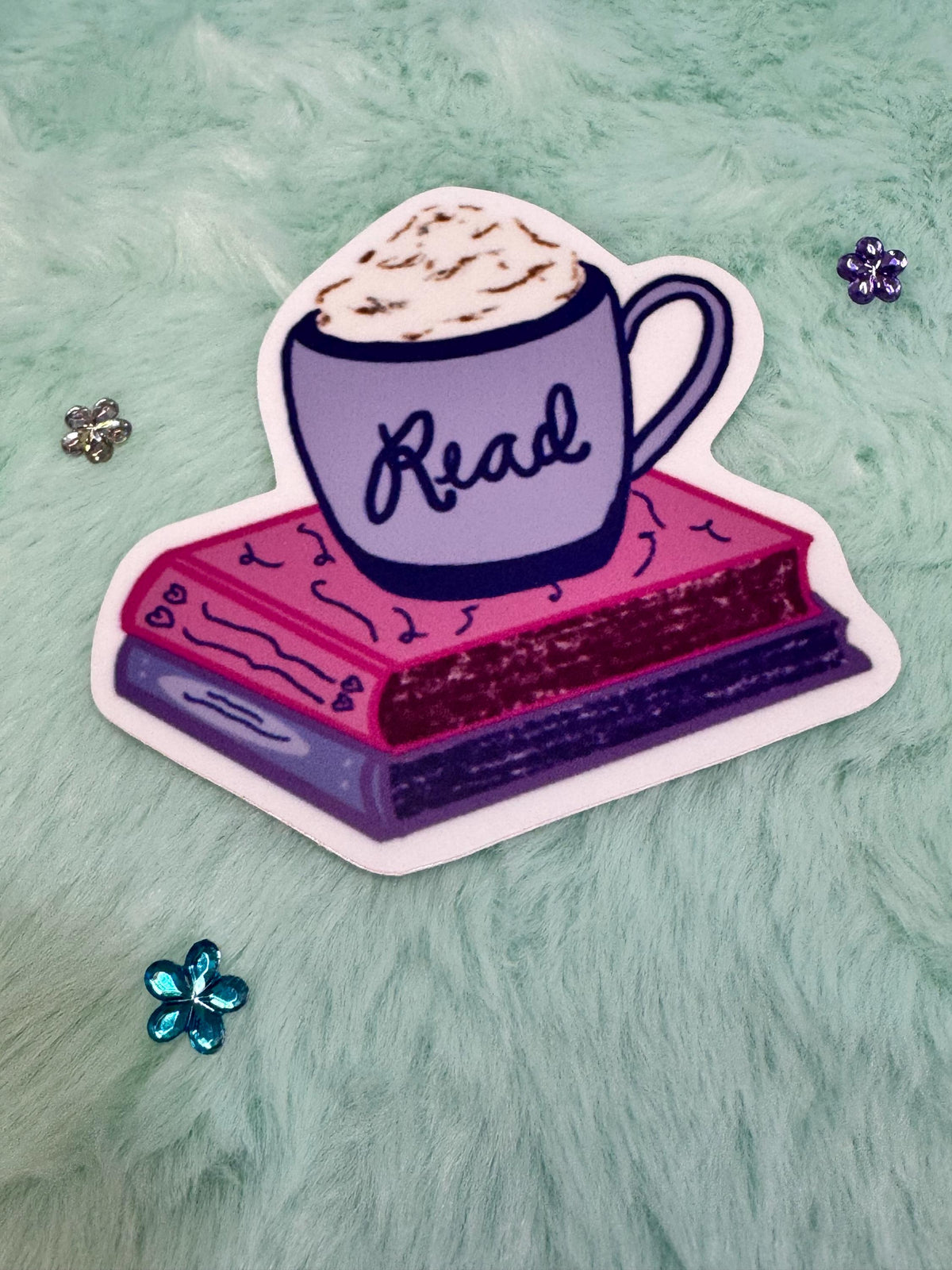 Read a Latte Sticker | Books & Coffee Vinyl Decal