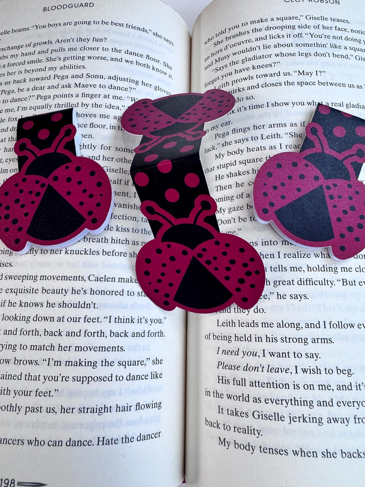 Whimsical Lady Bug Magnetic Bookmark – Handmade & Unique