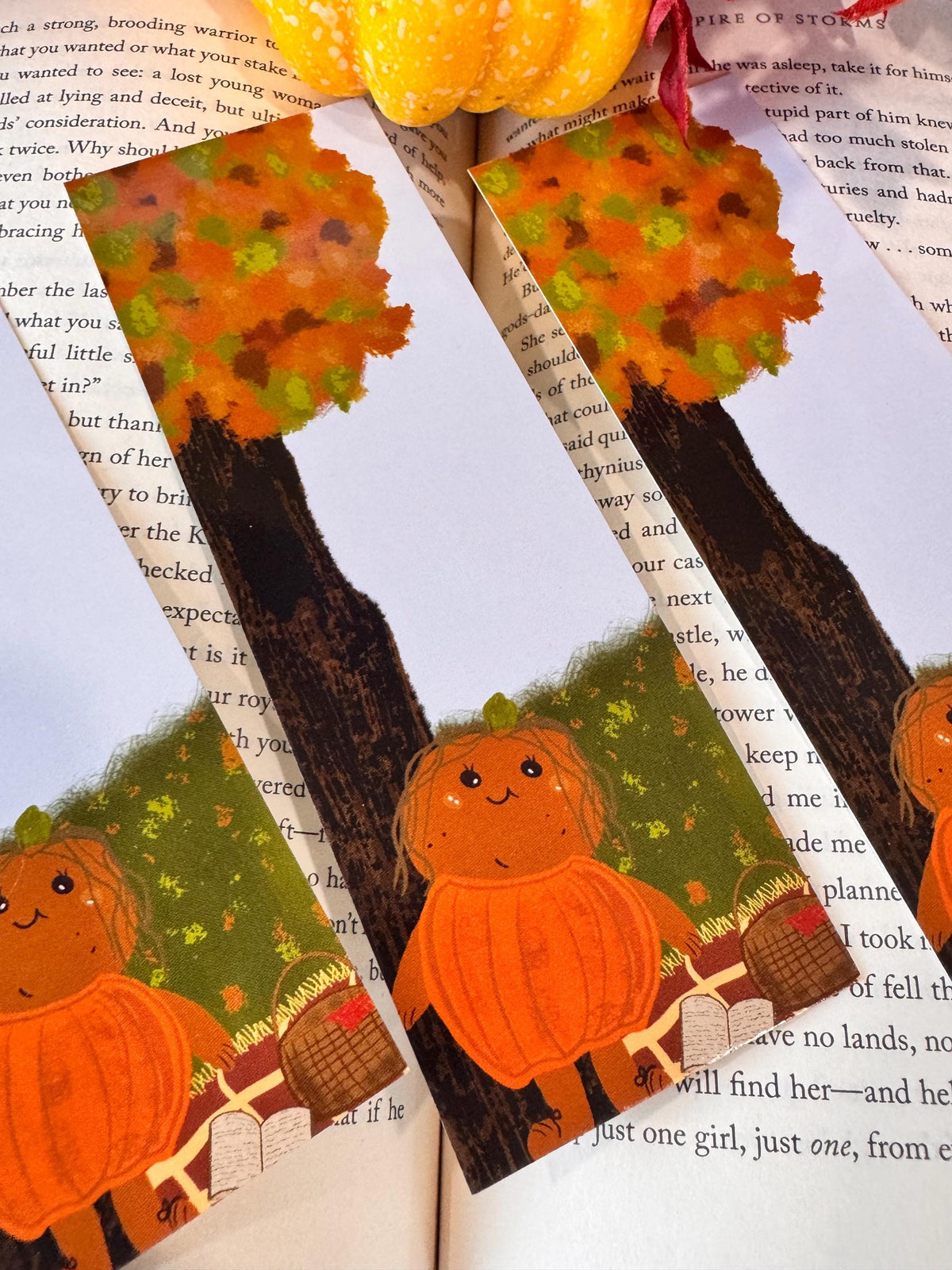 Patch the Pumpkin Fall Bookmark | Autumn Picnic