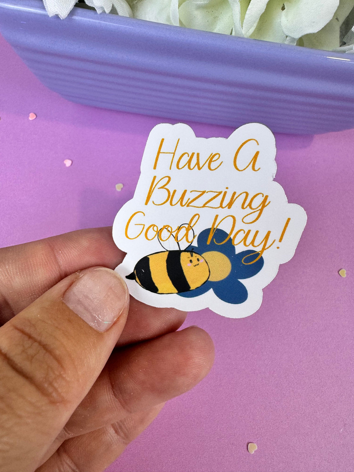 Have a Buzzing Good Day! Bumblebee Sticker | Matte