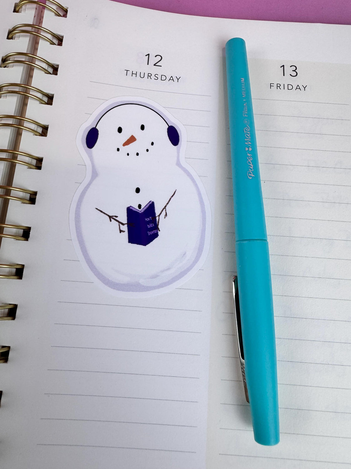 Snowman Vinyl Sticker | Cute Winter Planner & Journal Sticker