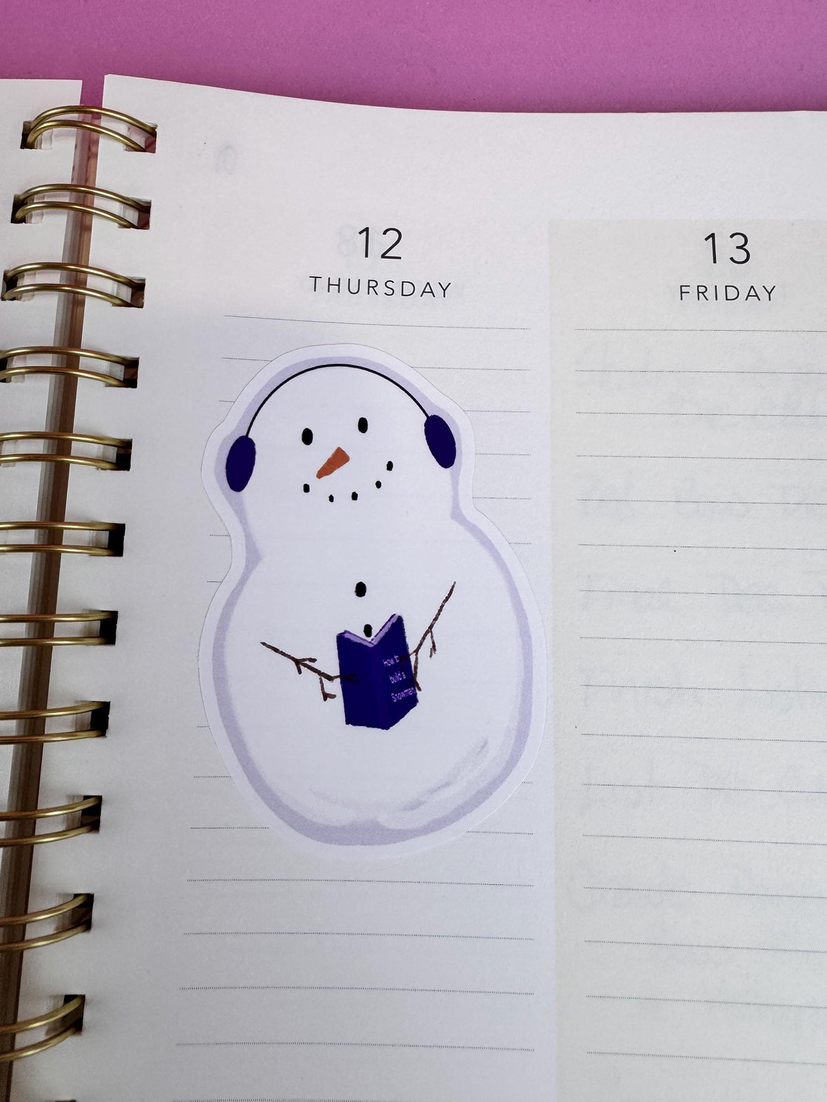 Snowman Vinyl Sticker | Cute Winter Planner & Journal Sticker