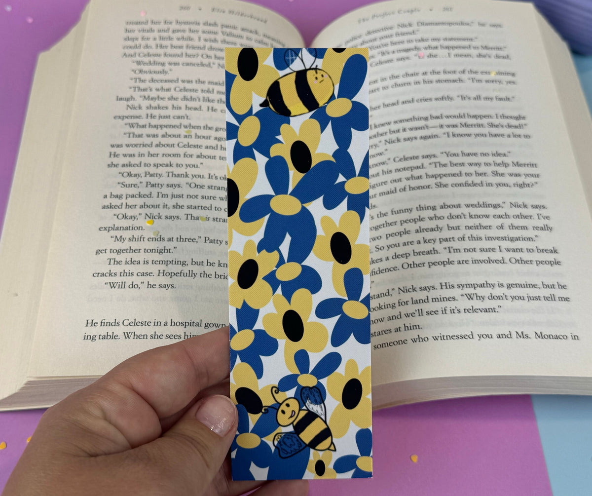 Stewart & Marley Bumblebee and Flowers Bookmark