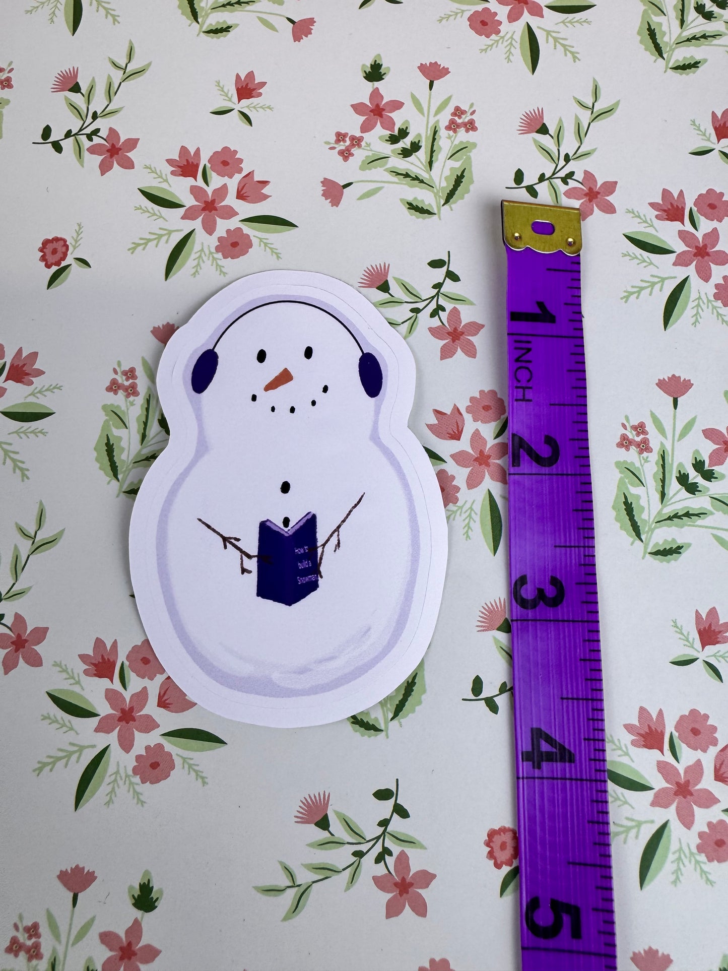 Festive Snowman Sticker for Planners, Readers, and Winter Lovers