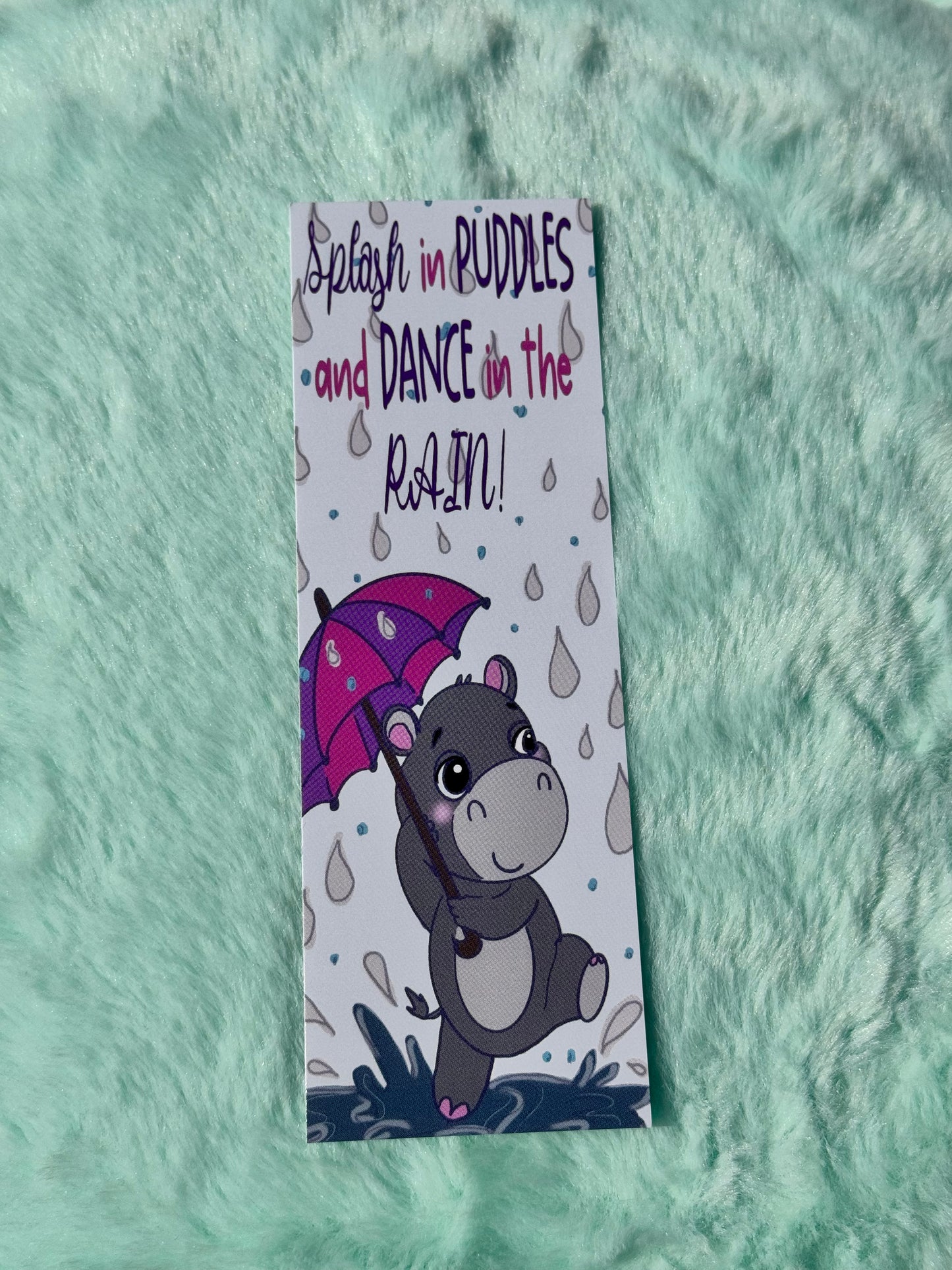 Dance In The Rain Cute Bookmark For Readers