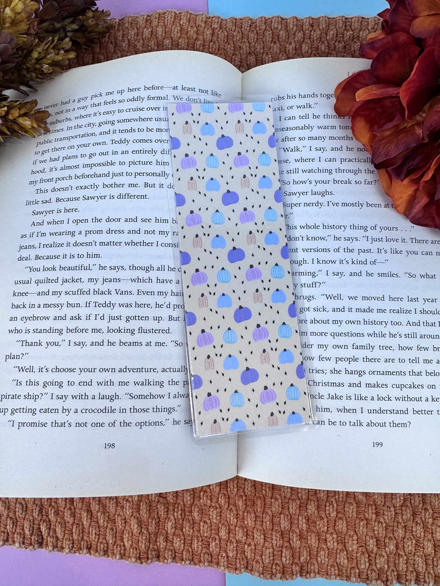 Pastel Pumpkin Bookmark – Cozy Autumn Reading Gift for Book Lovers