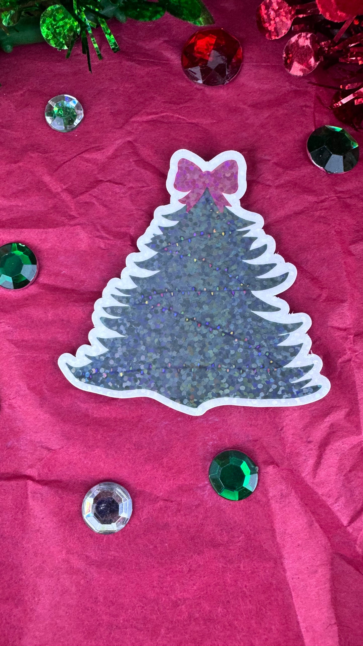 Hand Drawn Christmas Tree Sticker- Festive Holiday Planner or Phone Decor