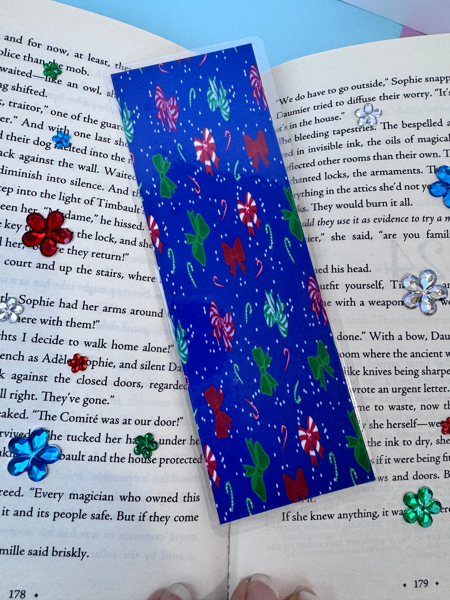 Christmas Bows Holiday Bookmark For Readers