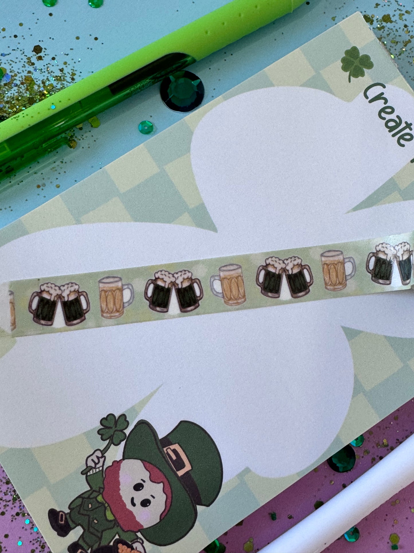 Beer Mug Washi Tape For Adult Planner Pages