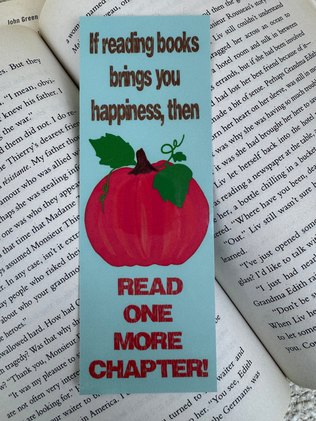 Handmade Pumpkin Bookmark – One More Chapter