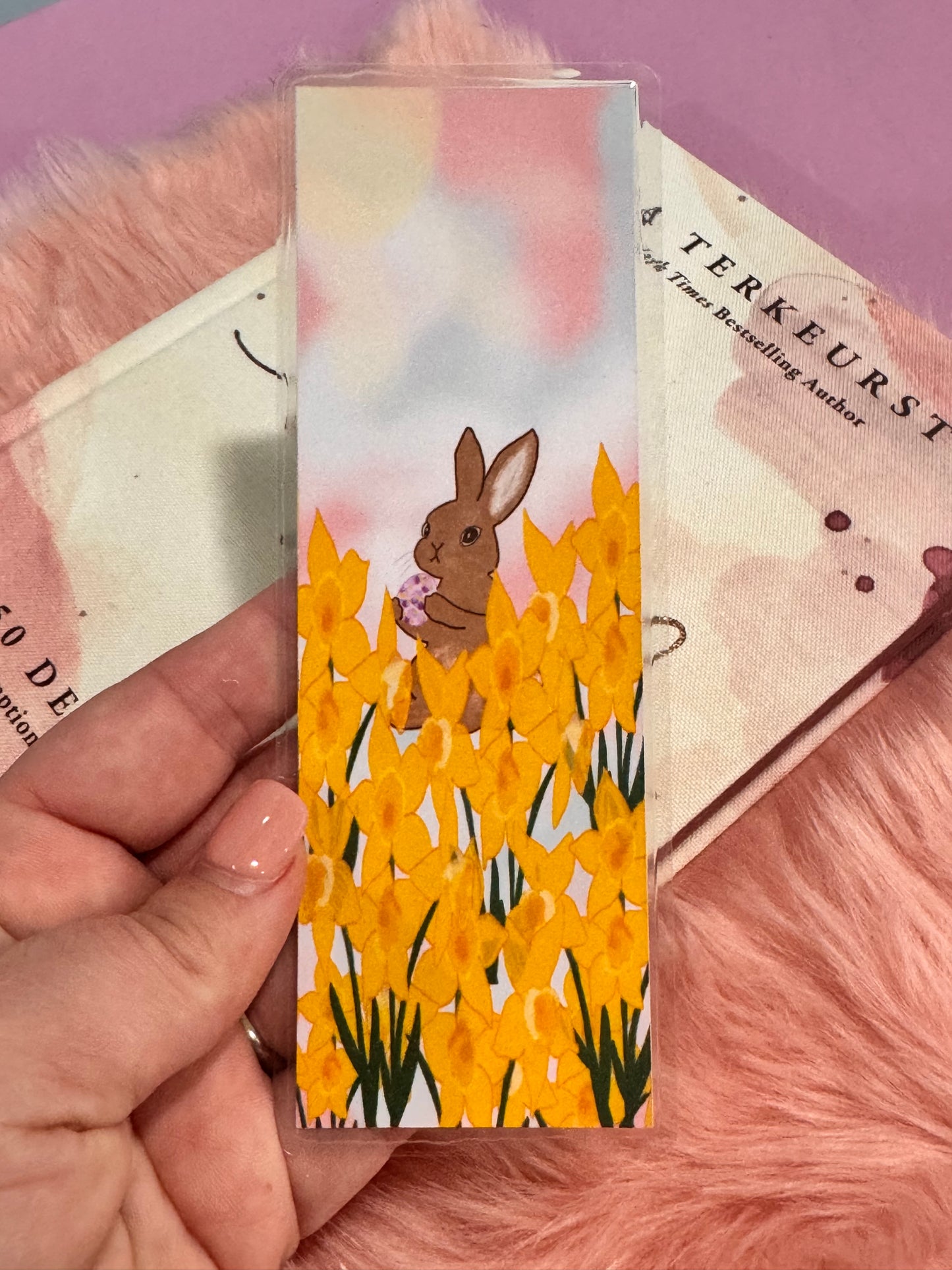 March Monthly Bookmark Set of 3, Spring Easter Flower Bookmarks, Laminated Bookmarks