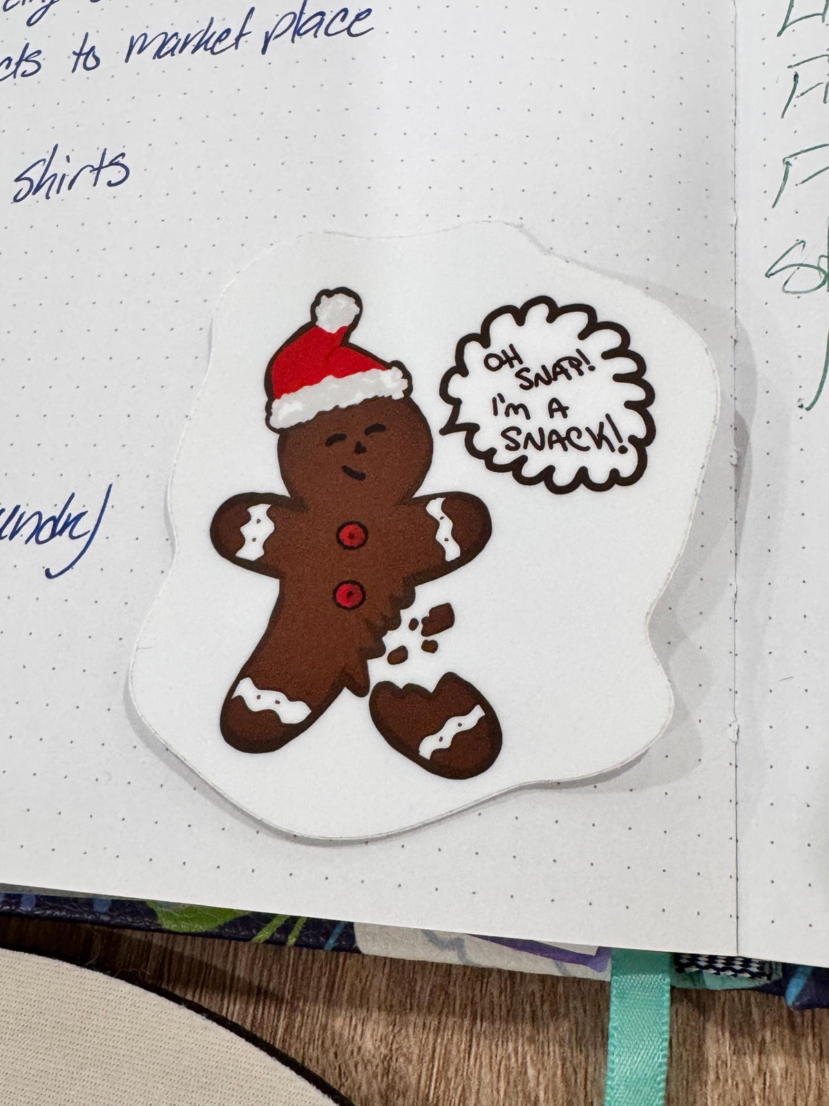 Oh Snap! I’m a Snack! Gingerbread Sticker | Christmas Vinyl