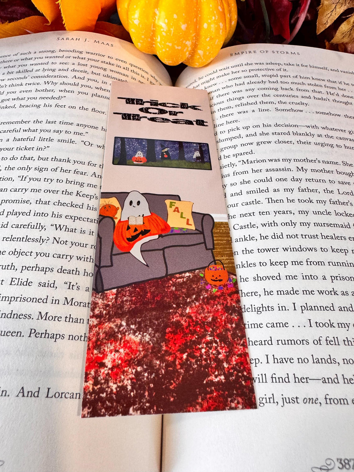Halloween Ghost Bookmark | Barry the Ghost | Laminated 2 × 6