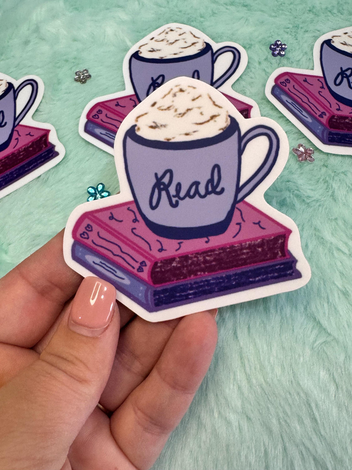 Read a Latte Sticker | Books & Coffee Vinyl Decal