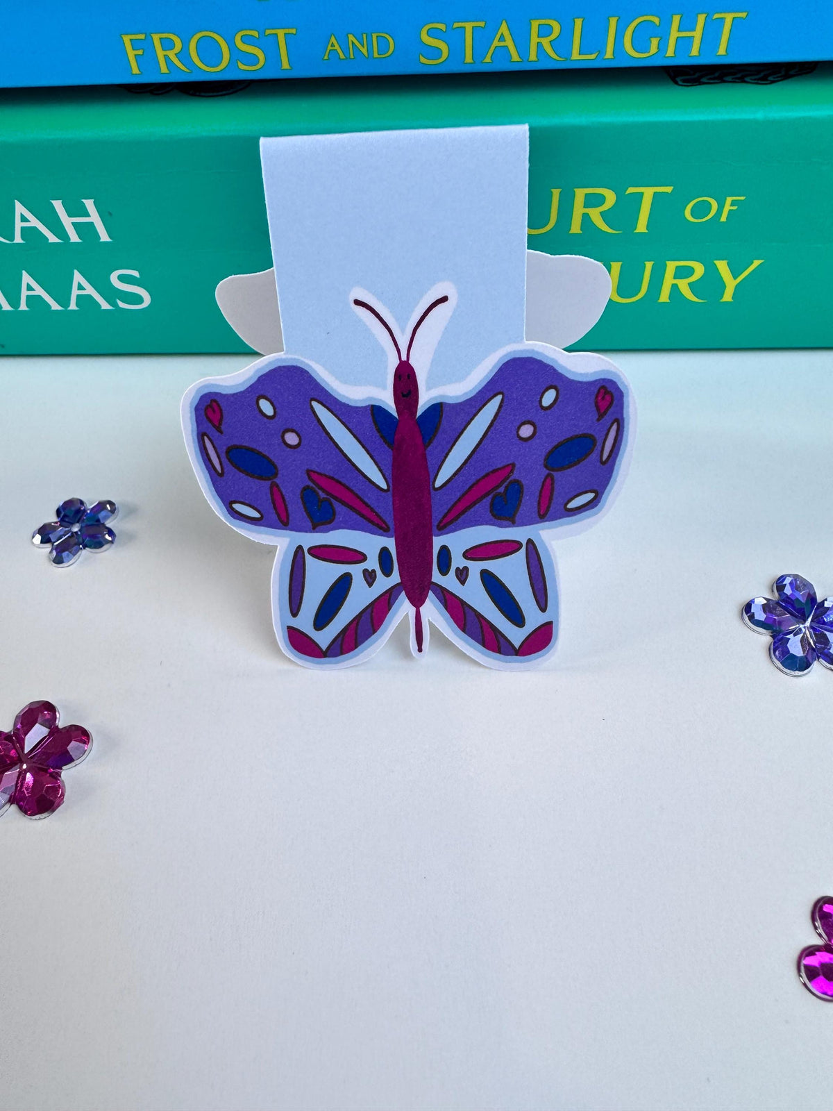 Purple Butterfly Magnetic Bookmark | Book Lover Gift