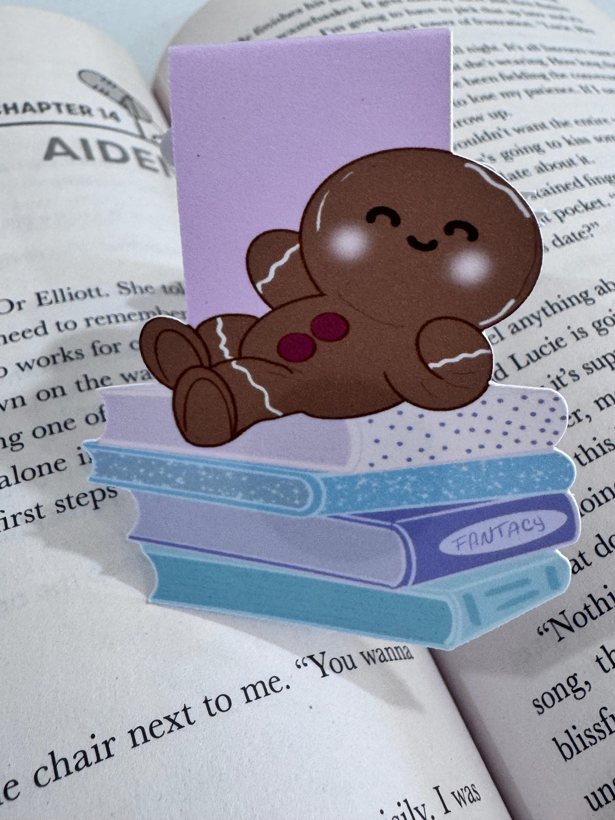 Gingerbread Man Magnetic Bookmark | Christmas Reader Gift