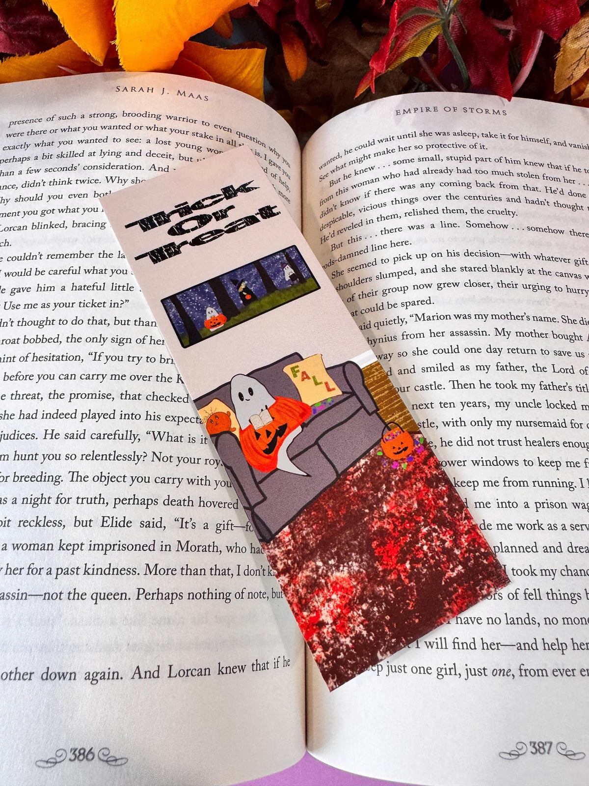 Halloween Ghost Bookmark | Barry the Ghost | Laminated 2 × 6
