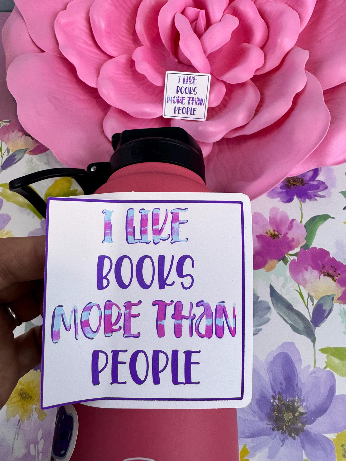 I Like Books More Than People Sticker | Matte or Holographic