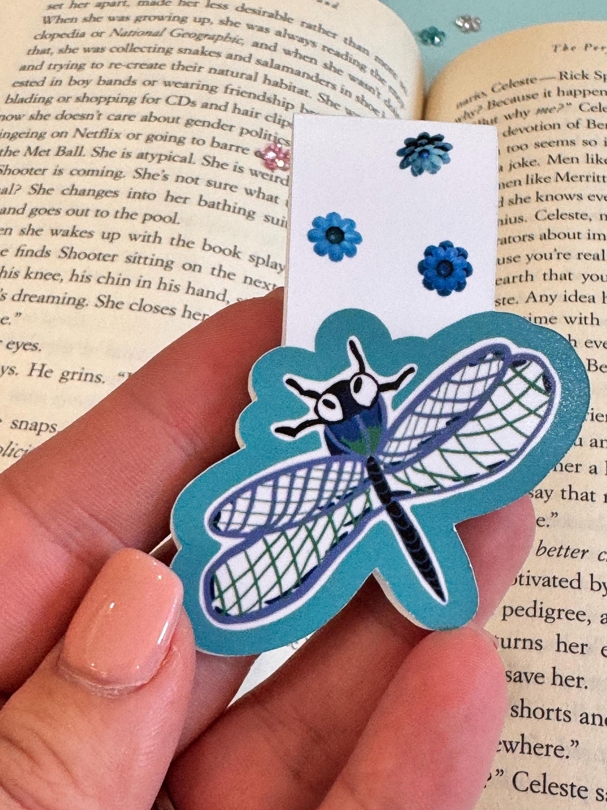 Dragonfly Magnetic Bookmark | Handmade Book Lover Gift