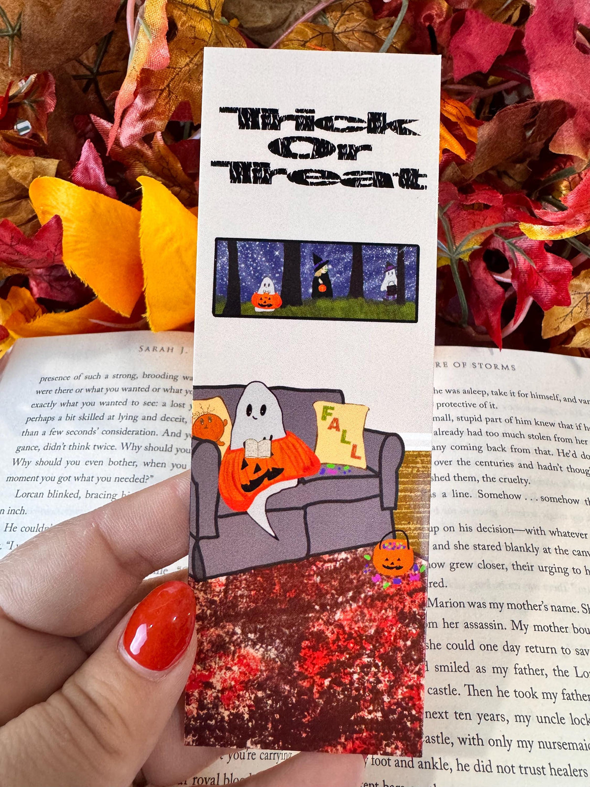 Halloween Ghost Bookmark | Barry the Ghost | Laminated 2 × 6
