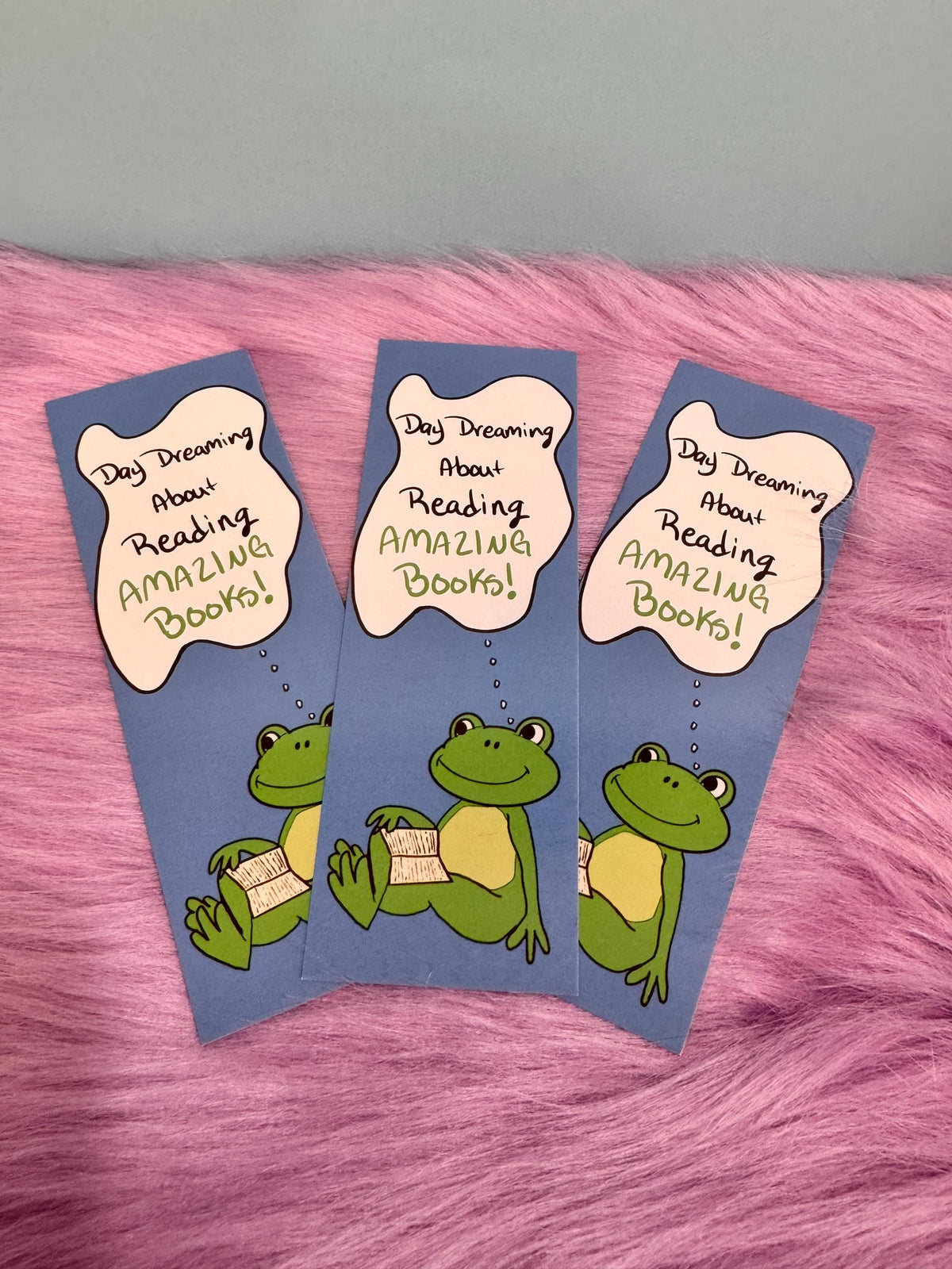 Frog Bookmark | Book Lover & Dreamer | Laminated 2 × 6