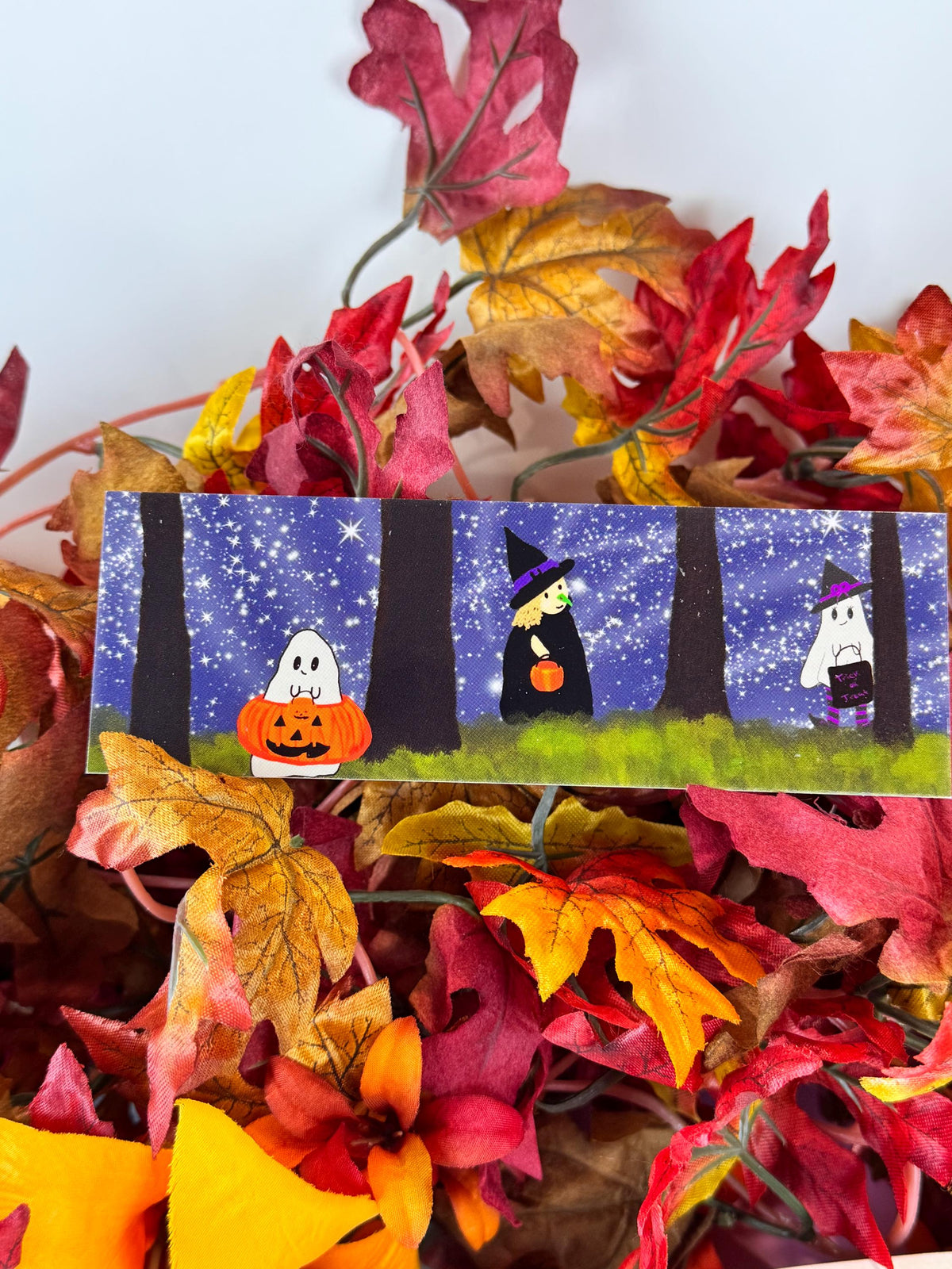 Halloween Bookmark | Trick-or-Treaters | Laminated 2 × 6