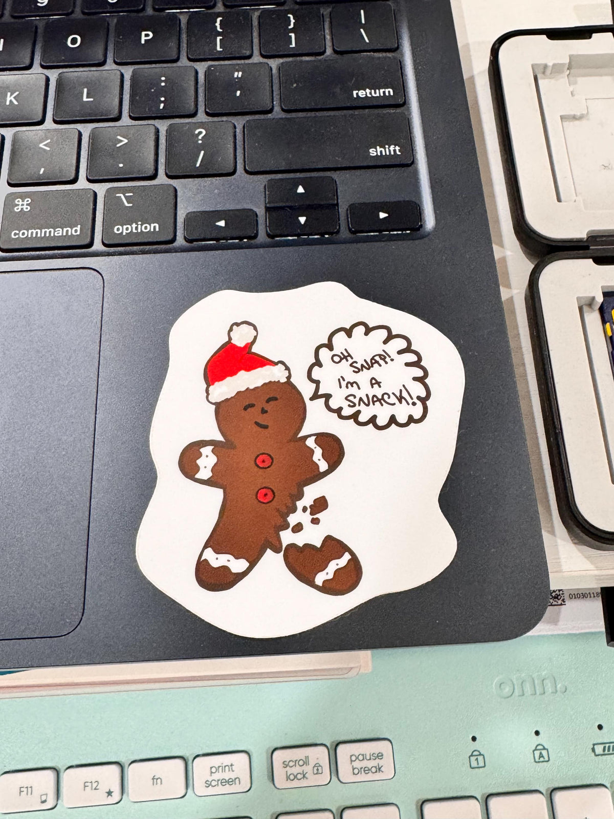 Oh Snap! I’m a Snack! Gingerbread Sticker | Christmas Vinyl