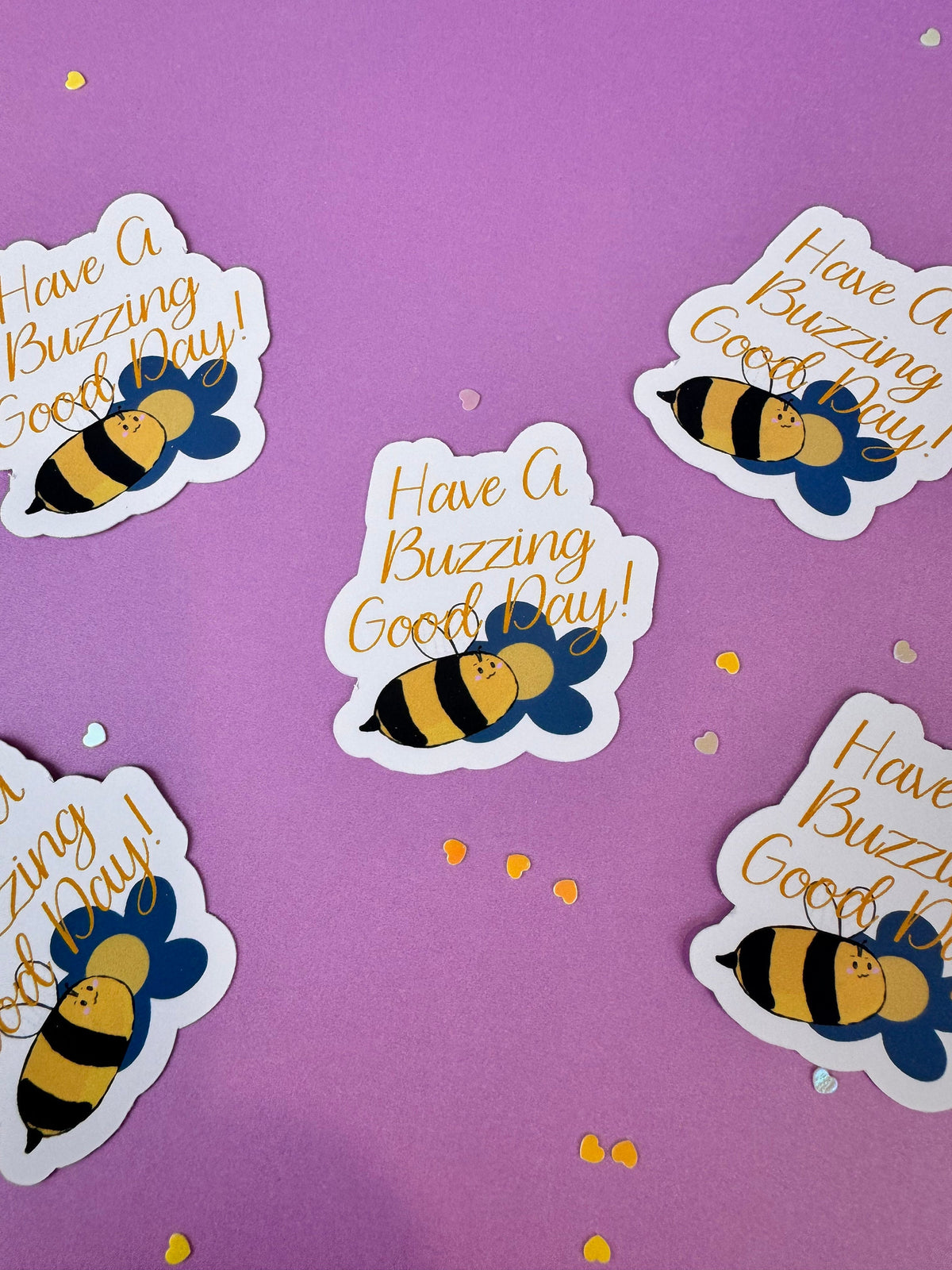 Have a Buzzing Good Day! Bumblebee Sticker | Matte