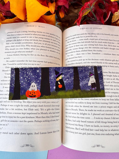 Halloween Bookmark | Trick-or-Treaters | Laminated 2 × 6
