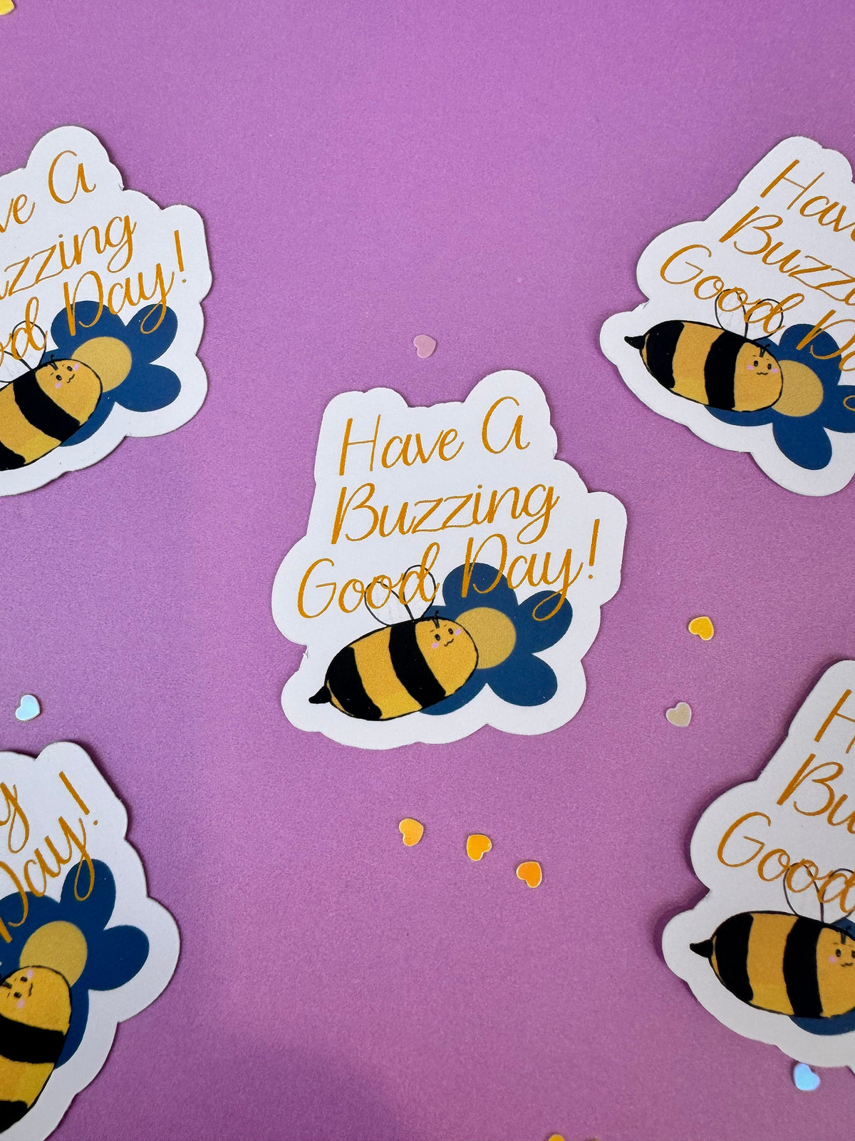 Have a Buzzing Good Day! Bumblebee Sticker | Matte