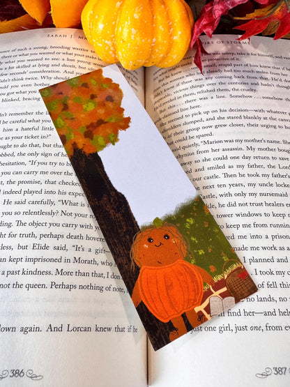Patch the Pumpkin Fall Bookmark | Autumn Picnic