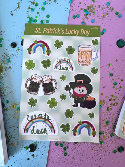 St. Patrick’s Day Sticker Sheet | 20 Lucky Planner Stickers