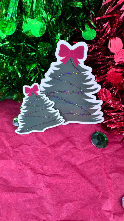 Hand Drawn Christmas Tree Sticker- Festive Holiday Planner or Phone Decor