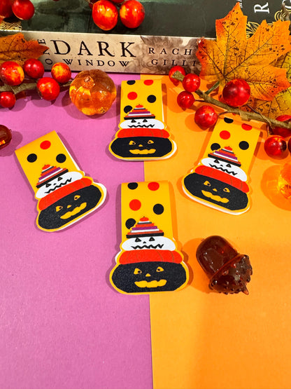 Halloween Magnetic Bookmark – Spooky Jack-o’-Lanterns