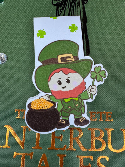 Luck Of The Irish Magnetic Bookmark - Leprechaun with his lucky pot of gold