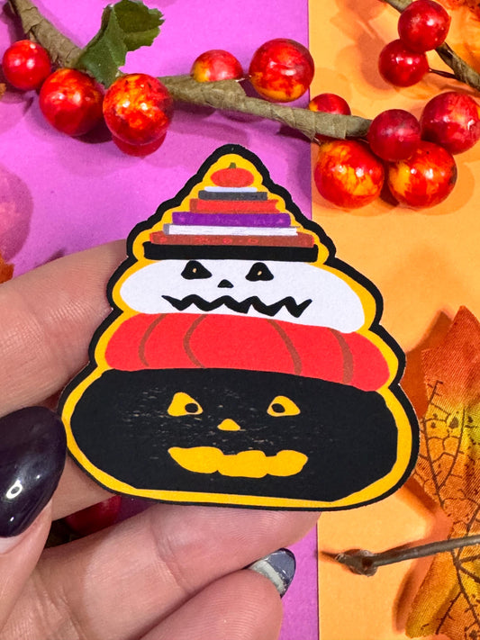 Book Lover Halloween Spooky Jack-O-Lantern Sticker